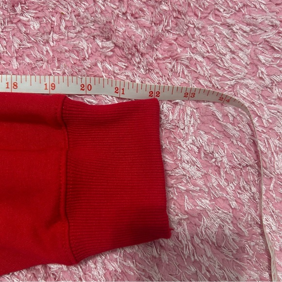 Red Santa Claus Sweater Top Oversized Long Sleeved - Picture 8 of 9